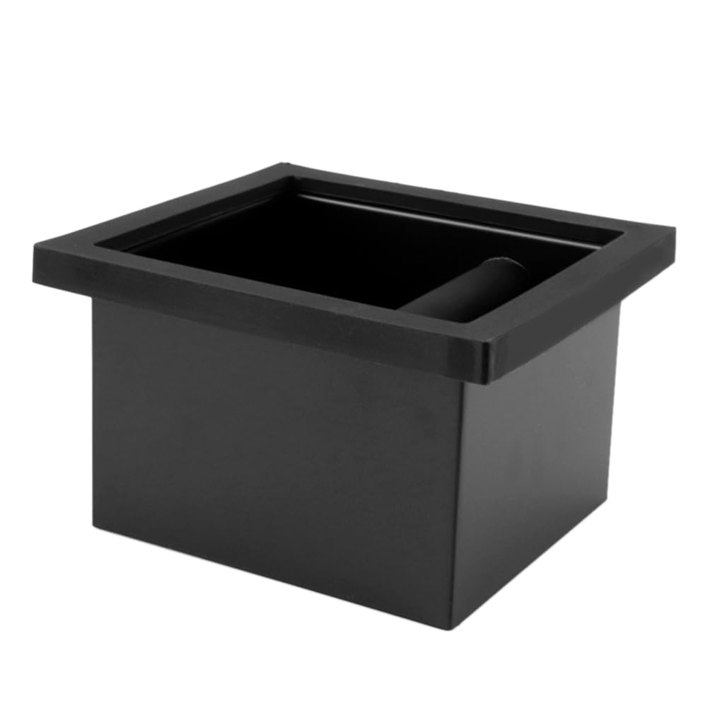 CTRLZS Coffee Grounds Box Desktop Embedded Hollow Bottomless Grounds Box Square Stainless Steel Coffee Knocking Grounds Bucket Easy Install Easy to Use