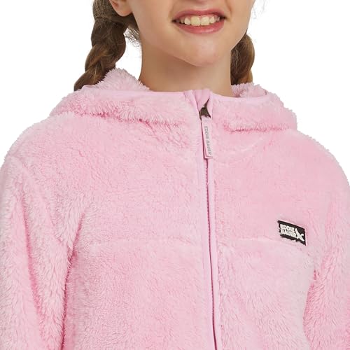 Image of Eddie Bauer Girls' Quest Plush High Pile Faux Sherpa Hooded Jacket