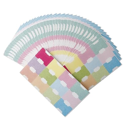 120pcs�J���t���ȃ��x���X�e�b�J�[25x35mm�ڒ��ڒ��܃m�[�g�u�b�N�v�����i�[�J�����_�[�̕��ނ̂��߂̏������݉\�ȃy�[�W�}�[�J�[