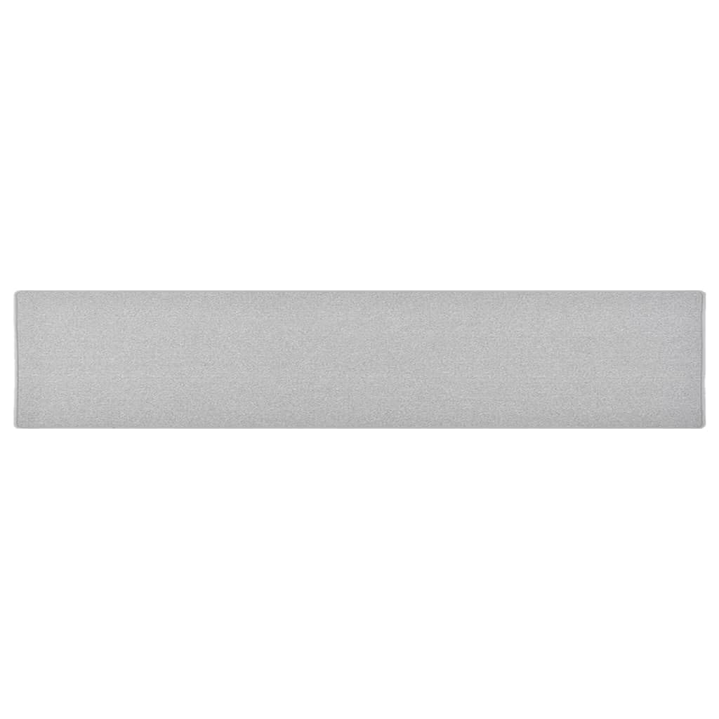 Tapis de couloir 80x400 cm gris en tissu aiguilleté de sol