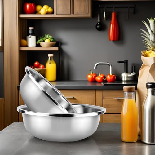 2 tazones grandes de acero inoxidable para cocina 27cm miniatura 4