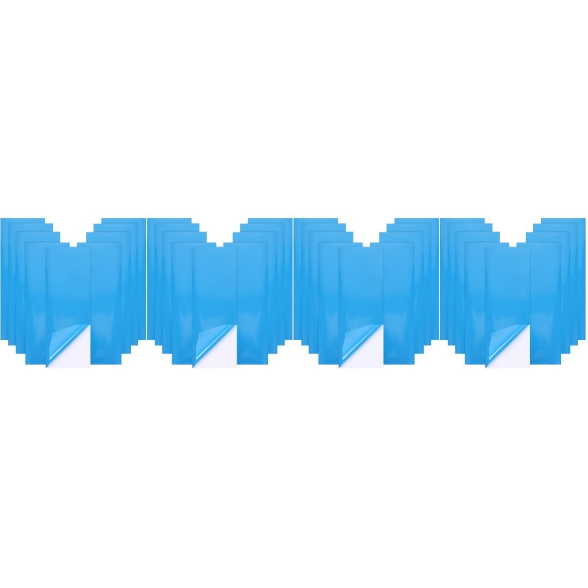 POPETPOP 4 Ensembles Colle De Réparation PVC Yacht Gonflable Barque Gonflable Correctif Décoration Légère De Petite Couleur Gel Patch De Piscine en Vinyle Patch Piscine Blue 20 Pièces * 4