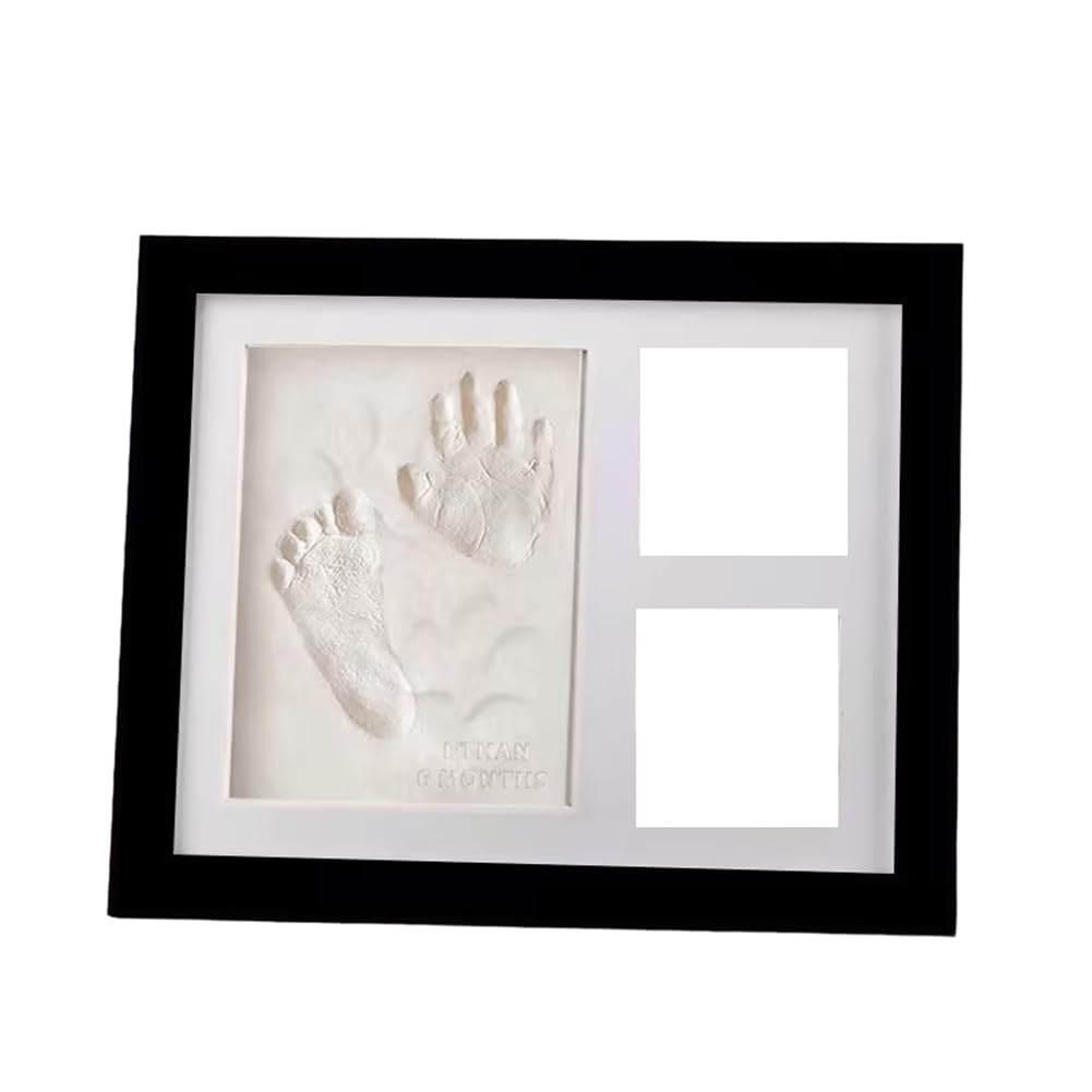 CTRLZS Baby Clay Handprint and Footprint Kit and Perfect Nursery Room Decoration Black