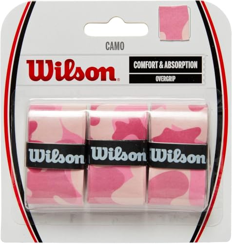 Image of WILSON Camo Overgrip, Pink /White Camo, 3 Count (Pack of 6)