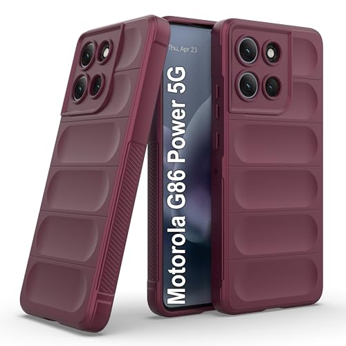Image of amazon basics Back Case Cover for Motorola G86 Power 5G | Compatible for Motorola G86 Power 5G Back Cover | Liquid Silicon Magic Case with Camera Protection | Plum
