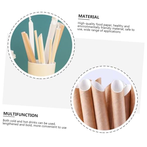 Pitillos de papel beige 20 cm pack 100 unidades miniatura 3
