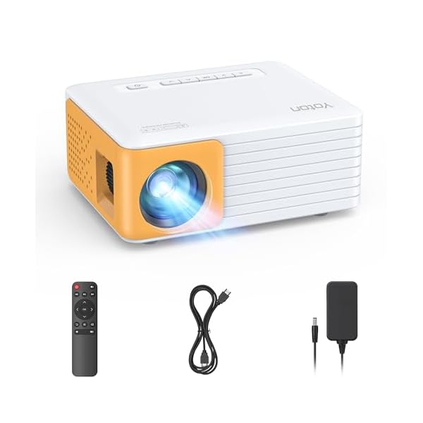 Mini Beamer – Full HD 1080P Ondersteunt, Yoton Y3 Mini Projector voor mobiele telefoon/PC/PS4/PS5/Xbox/Firestick, Projector compatibel met USB/HDMI/AV, Een cadeau voor kinderen