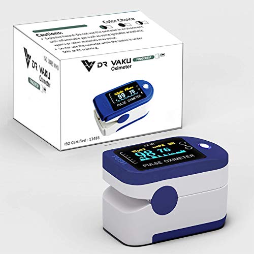DR VAKU® DS301 Swadesi Finger Tip Pulse Oximeter, Multipurpose Digital Monitoring Pulse Meter Rate & SpO2 with OLED Digital Display [With 2x AAA Battery]