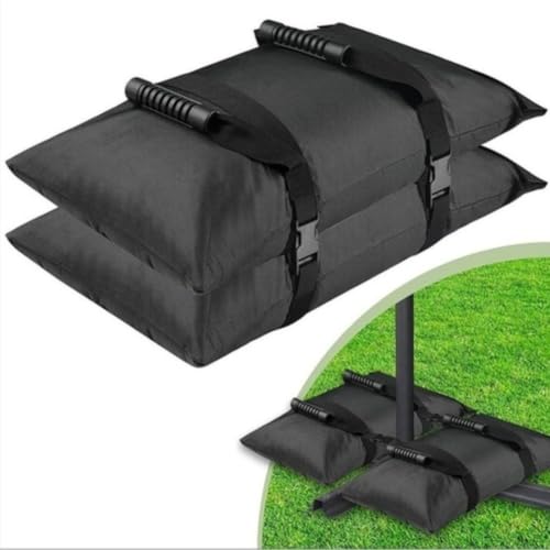 Sacos de arena para base de paraguas impermeables con asas y hebillas 8