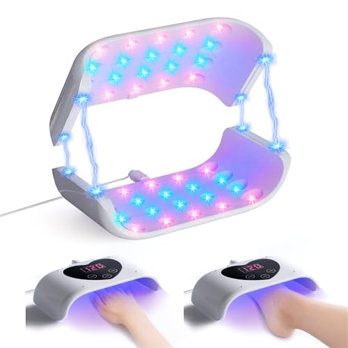 Nail Care KTS Dual-Sided Light Device for Fingernails & Toenails Perfect Upgrade for Nail Repair Pens & Serums 48W Blue & Red Light for Thick Dull-Looking Nails Timer for Home Renewal
