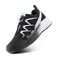 TDDT Zapatillas Running Hombre Deportivas Mujer Correr Trail Running Shoes Zapatos Deporte Fitness Sneakers Trekking Senderismo Negro Blanco EU 42