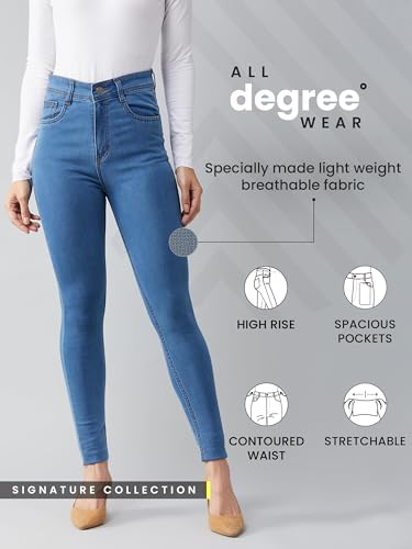 Image of Dolce Crudo Women's Skinny Fit High Rise Regular Length Stretchable High Waist Denim Jeans