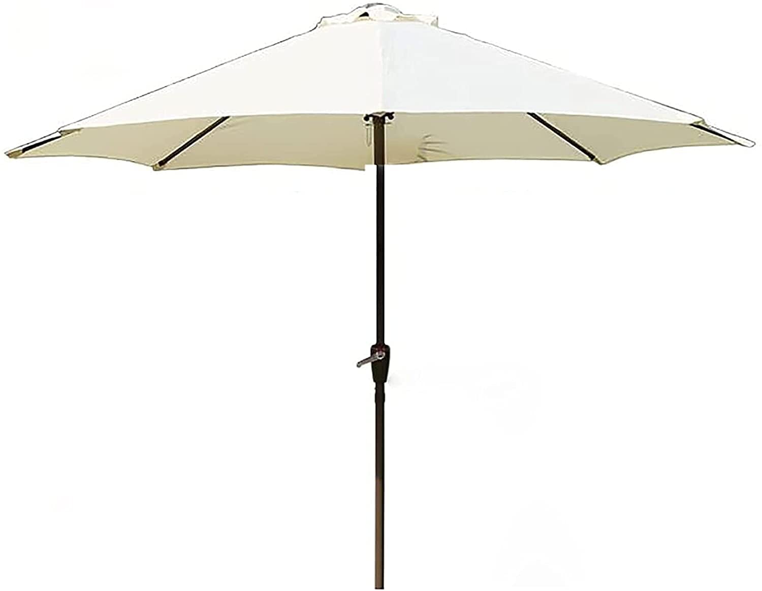 WDSOPK Patio Umbrella Outdoor Patio Parasol Round Courtyard Umbrella for Beach Balcony Pool Lawn BBQ Deck Camping, Garden Patio Umbrella with(White-2.5X2.7M)
