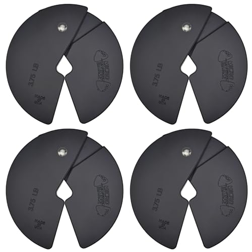 Micro Gainz 3.75LB Dumbbell Fractional Weight Plates, 4-Piece, Black