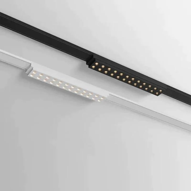 Projecteur LED 10W 24cm Noir pour Rail Magnétique Extra Plat MM30 - Blanc Chaud 2300K - 3500K