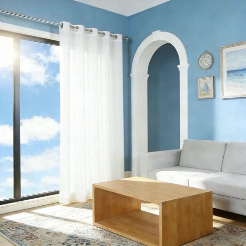 Rideaux opaques 260x185 cm isolant thermique blanc à oeillets