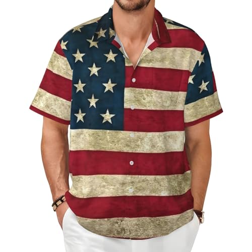 Chemise drapeau américain pour homme, l'alliance du confort et du style d'été