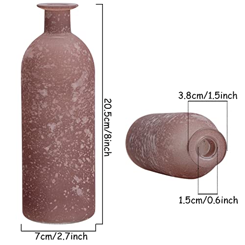 Glass Vase - Set Of 4 Rustic Flower Vases For Home Décor Living Room Centerpieces Bookshelf Wedding Flower Arrangement Decoration, Multicolor (8'') #TOP2