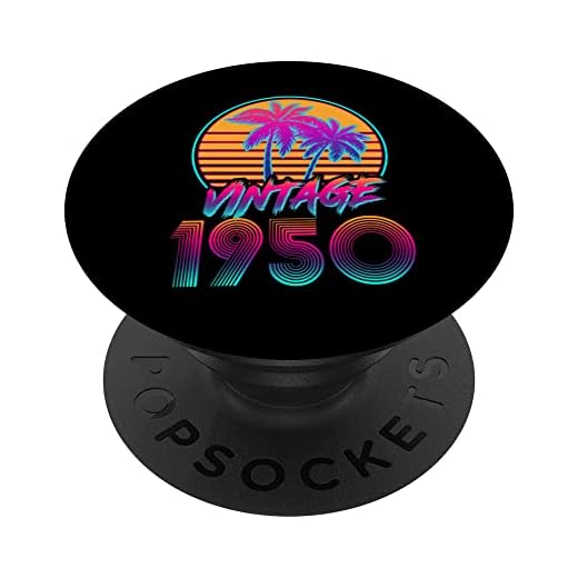Retro Vintage 80s 1950 72 años 72 cumpleaños PopSockets PopGrip Intercambiable