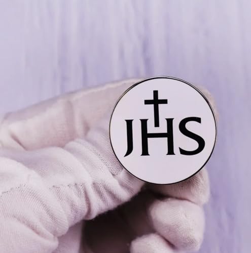 Badge JHS Christogram émail broche christianisme Bible - 2