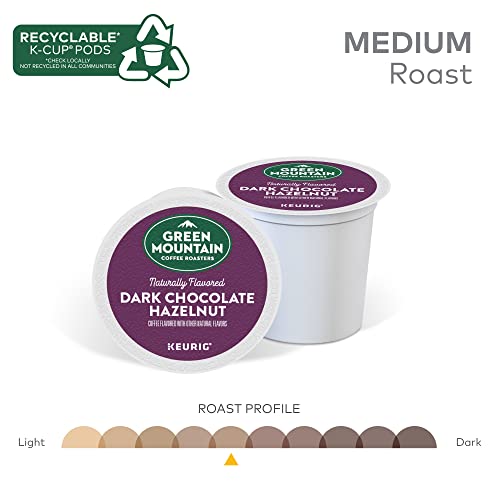 Image of Green Mountain Coffee Roasters Dark Chocolate Hazelnut Coffee, Keurig Single Serve K-Cup Pods, 72 Count (6 Packs of 12)