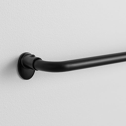 Eclipse Clinton Blackout Curtain Rods, 5/8 Inch Wrap Around Adjustable, Matte Black - 48 to 86 Inch by Eclipse - Image 3