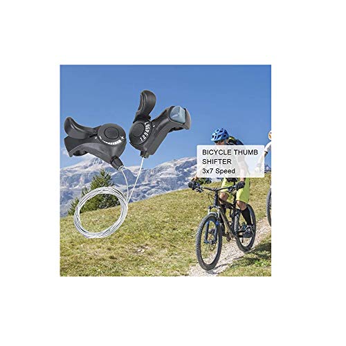 Paraout Tourney SL-TX30 3x7 Speed Thumb Gear Shifter Levers for MTB Combo with Inner Shift Cables