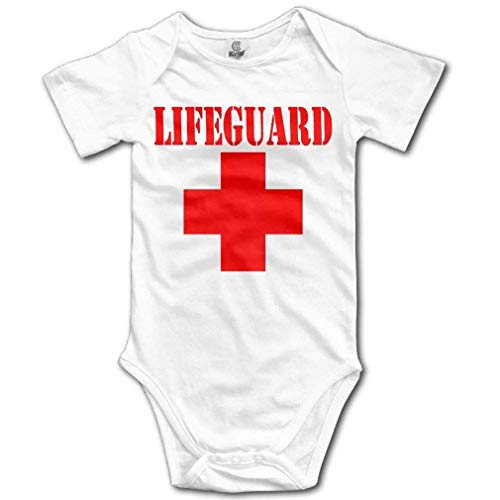 Lifeguard Cute Baby Short Sleeve Onesie Birth Announcement Bodysuit Rompers