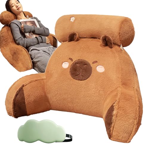Coussin de lecture confortable – Coussin de lecture confortable – Coussin dossier avec accoudoirs – Coussin de chaise en peluche mignon pour enfants et adultes – Grand coussin de lecture pour lit