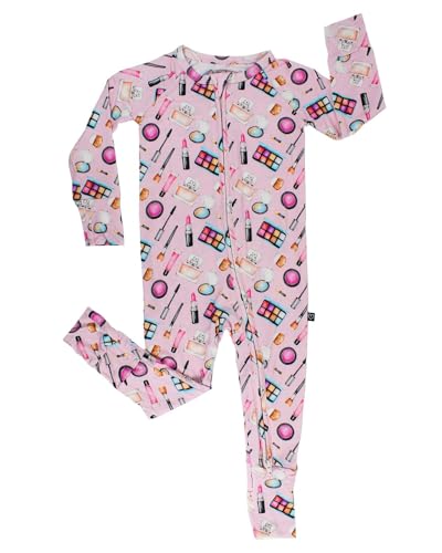 Baby Girl 2-Way Zip, Sustainable Romper Pajamas, Long Sleeve, Washable, Jumper Design