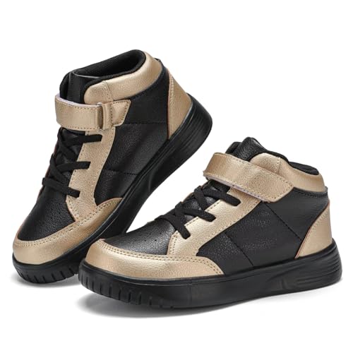 Image of Kids Sneakers Boys Running Shoes Girls High Top Casual Lightweight Classic Adjustable Strap Sneakers
