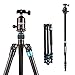 Produktbild CAMBOFOTO Professionelles Leichtes Stativ Aluminiumlegierungen Stativ(162cm) mit Einbeinstativ(167cm) Reisestativ Fotostativ Kamera Stativ für DSLR SLR Canon Nikon Sony Samsung Belastbarkeit 10kg