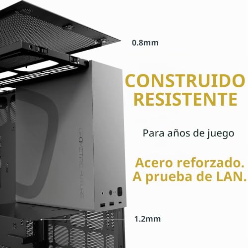 Caja E-ATX Geometric Future M5 con paneles sin herramientas y acero de 1,2 mm 6