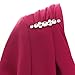 S.L. FASHIONS Women's Midi Cowl Neck Dress with Flutter Sleeve and Embellishment at Shoulder, Raspberry