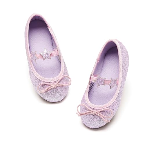 Image of PHIRAMIN Toddler Flower Girl Dress Shoes - Little Girl Mary Janes Flats Wedding