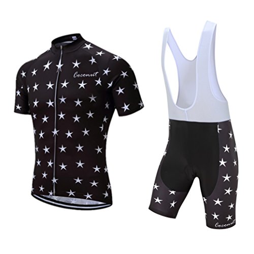 Men's Cycling Jersey Set Road Bike Jersye Short Sleeves Cycling Kits + Bib
