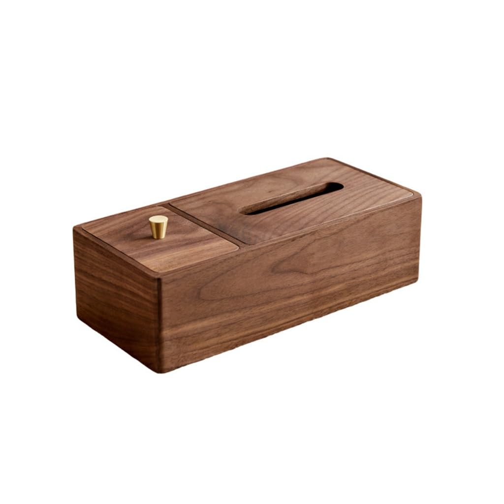 Boîte à mouchoirs en acajou et rangement fil dentaire coton