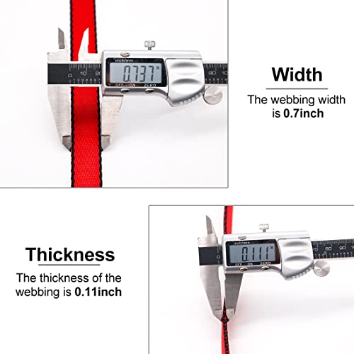 Newdoar Climbing Sling 16Mm Nylon Sling Runners 22Kn 4840Lb Climbing Utility Cord Rock Climbing, Creating Anchors System, Rappelling Gear, Perfect For Tree Work(Red 24" 3Pcs) #TOP2