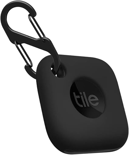 geiomoo silicone case for tile mate 2022 tracker soft flexible scratch resistant cover with carabiner black