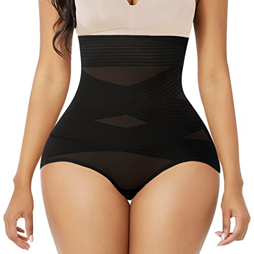 Image of Werena Tummy Control Shapewear Underwear for Women High Waisted Body Shaper Panties Shaping Briefs