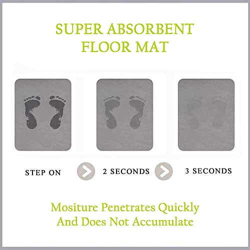 Image of SKVM Memory Foam Water Absorbent Rectangular Shape Mat for Bathroom Kitchen Floor Door Entrance Anti Slip Foot Skid Shower mat (Design 3)