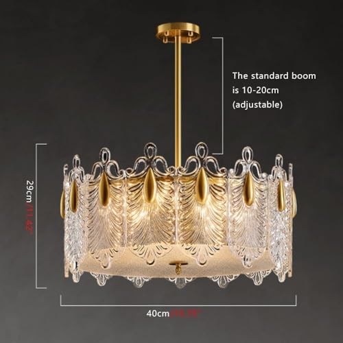 Hauteur réglable pour ce lustre en verre adaptable aux plafonds bas