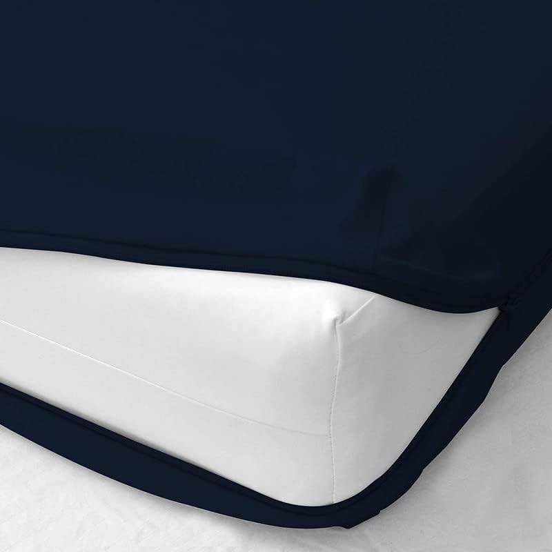 Waterproof Mattress Protector Single Size 72x36x4 Depth, Navy, Zipper-image-42