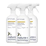 ATTITUDE Kitchen Cleaner Spray, EWG Verified, Degreaser Spray to Cut Grease & Grime, Plant-Based & Vegan, Citrus Zest Scent, 800 mL (Pack of 3)