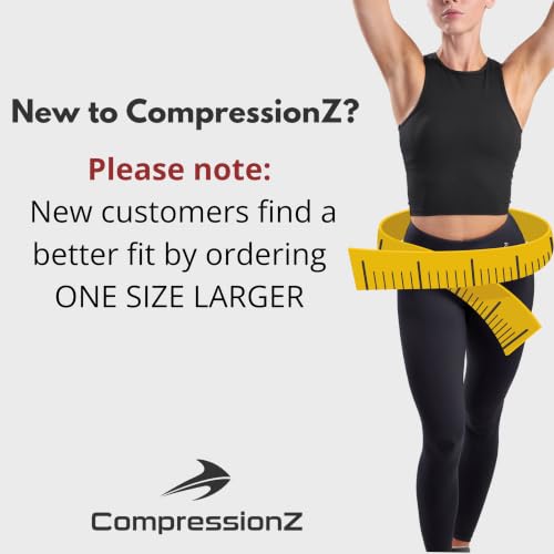 CompressionZ Women's Compression Leggings High Waisted Performance Shaping Gym, Pilates, Travel, Yoga, Workout Pants