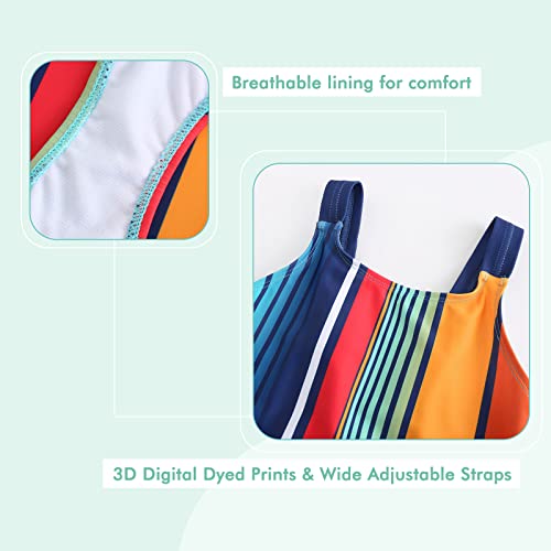 Image of Girls One Piece Swimsuits Halter Bathing Suits Summer Swimwear 3-16 Years