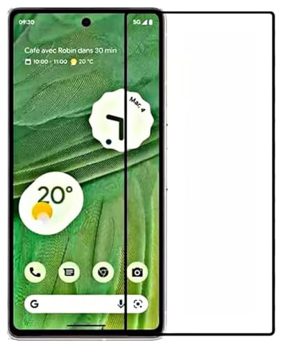 Image of Tempered Glass Screen Protector Compatible for Google Pixel 7 with Edge to Edge Coverage and Easy Installation Kit, Pack of 1, Black