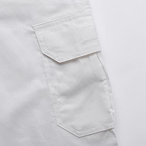 Fanarcher Men's Shorts Casual Classic Fit Cotton Linen Summer Beach Pants With Multi Pockets #TOP7