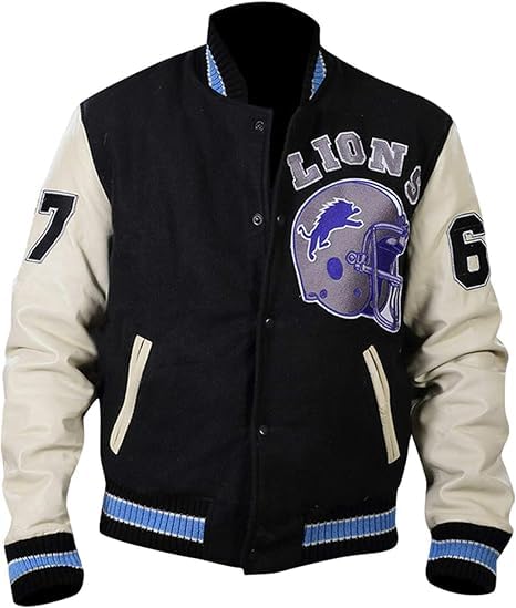 Beverly Hills Cop Wool With Leather Sleeves Sports Letterman Varsity Jacket2