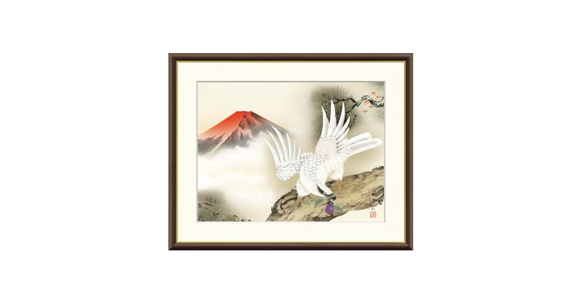 Amazon.co.jp: 鈴村秀山 「一富士二鷹三茄子」 高精細ジクレー